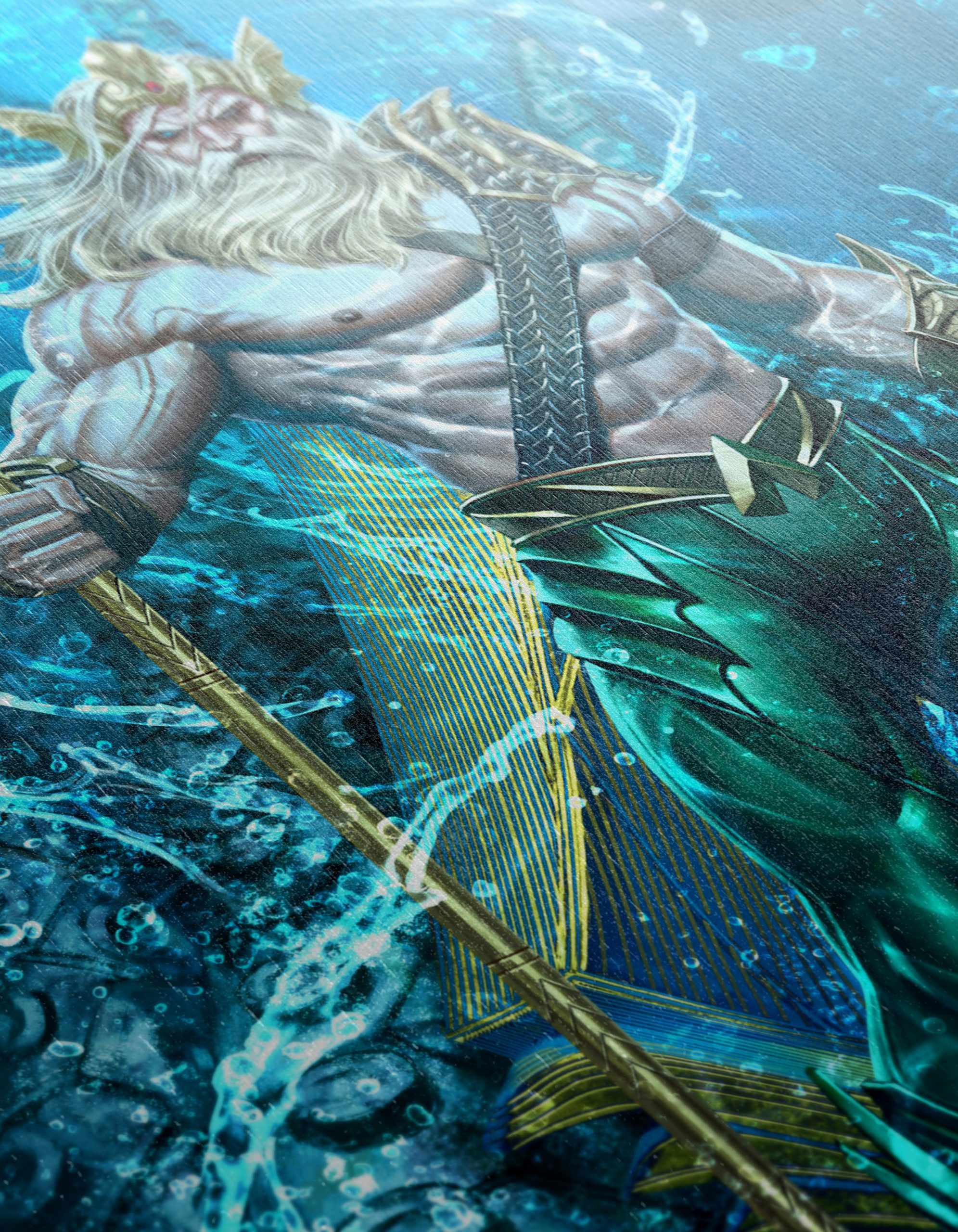 Aquaman Underwater Artwork Featuring Poseidon - Image 12