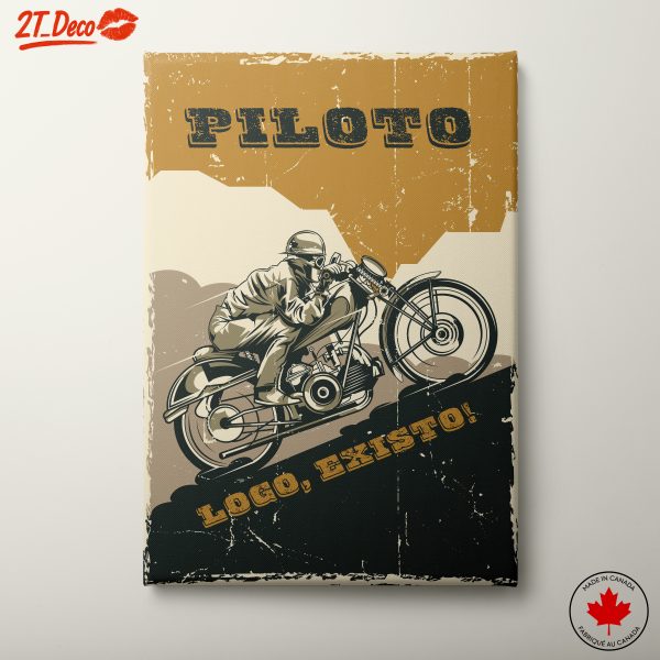 Motorcycle Pilot Vintage Art