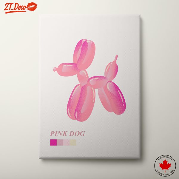 Whimsical Pink Balloon Dog Artwork