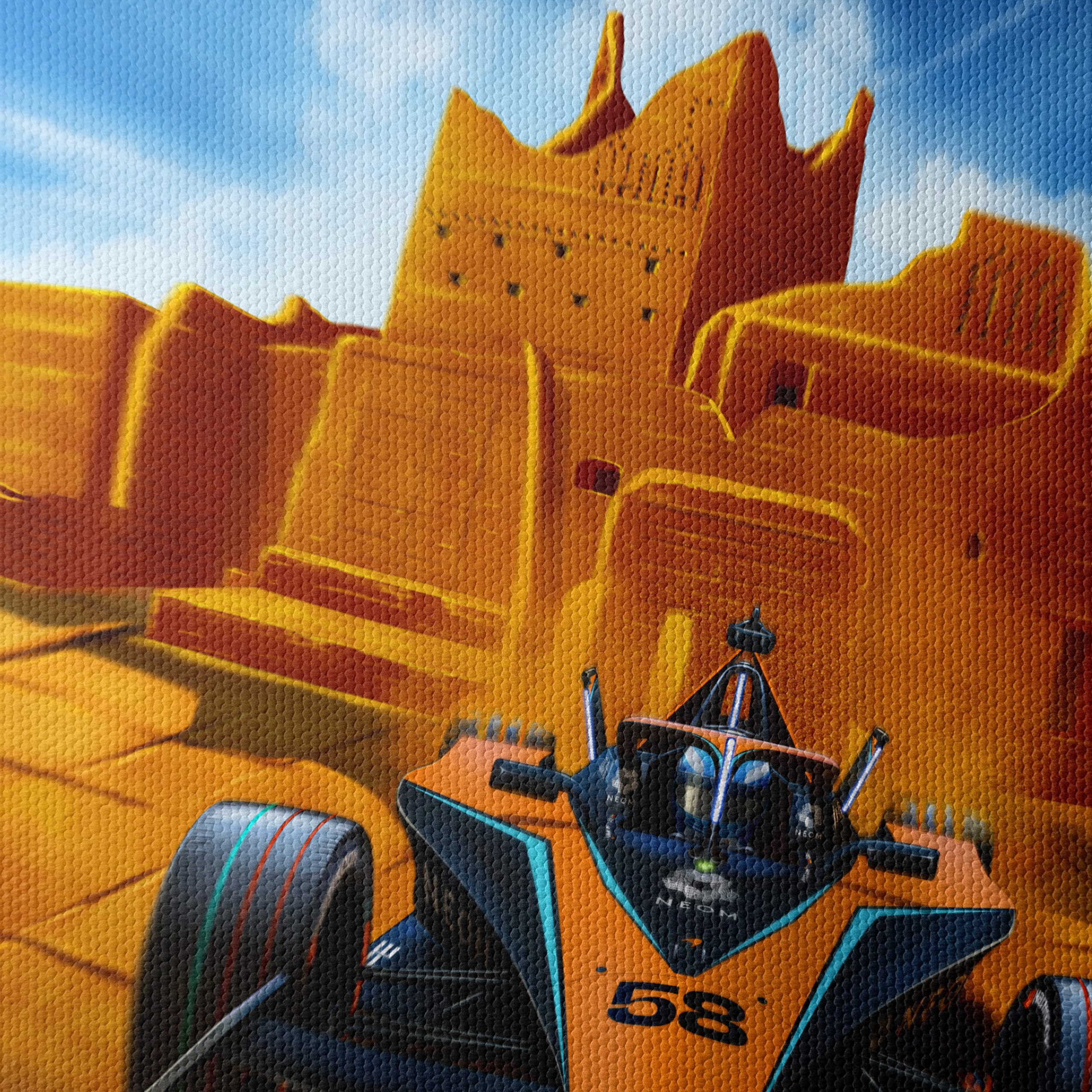 Diriayah E-Prix Racing Car Artwork - Image 4