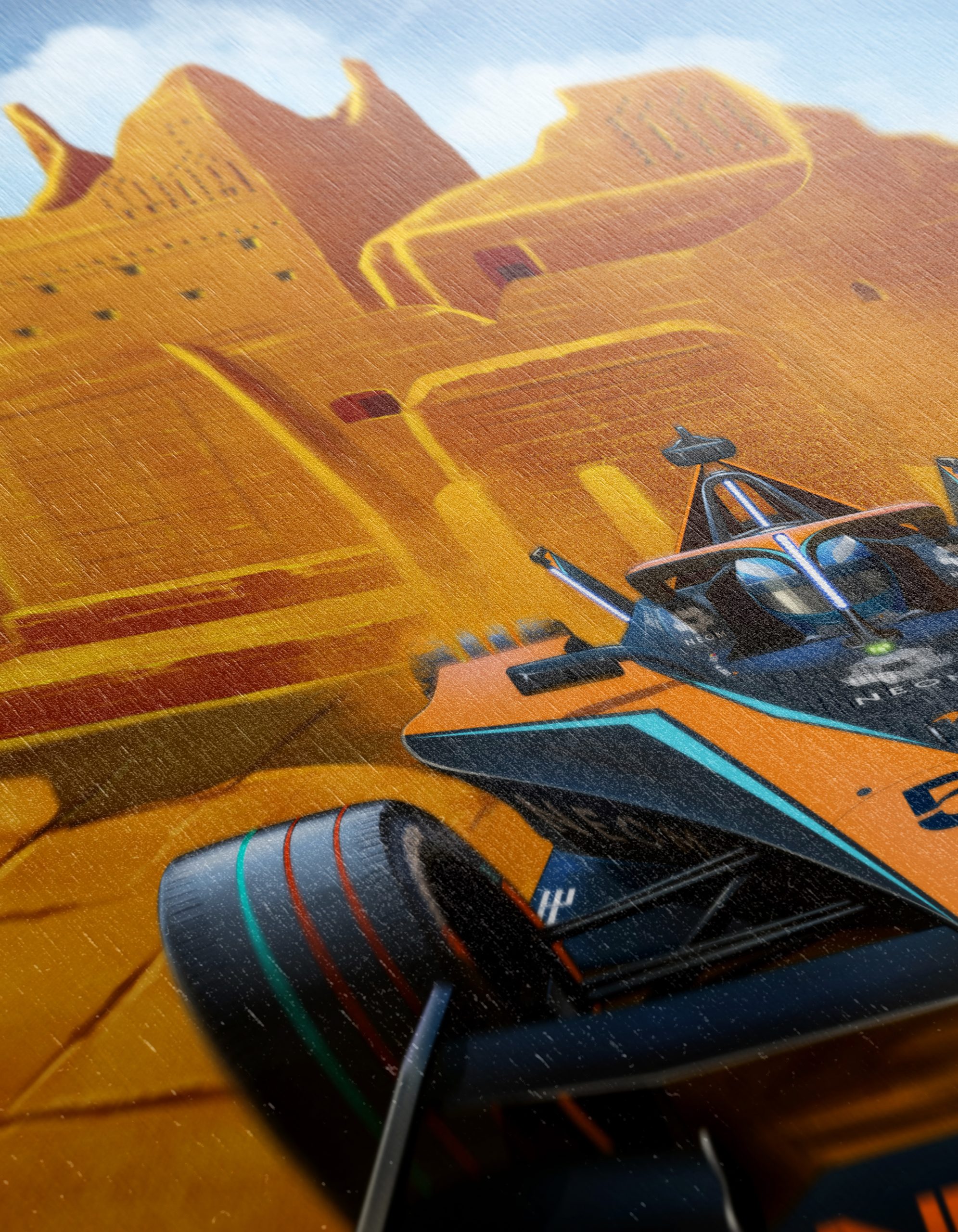 Diriayah E-Prix Racing Car Artwork - Image 12