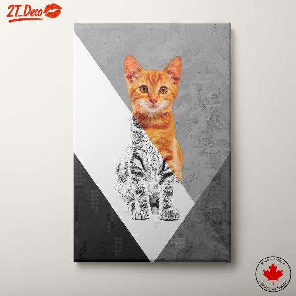 Stylized Cat Artwork in Modern Design