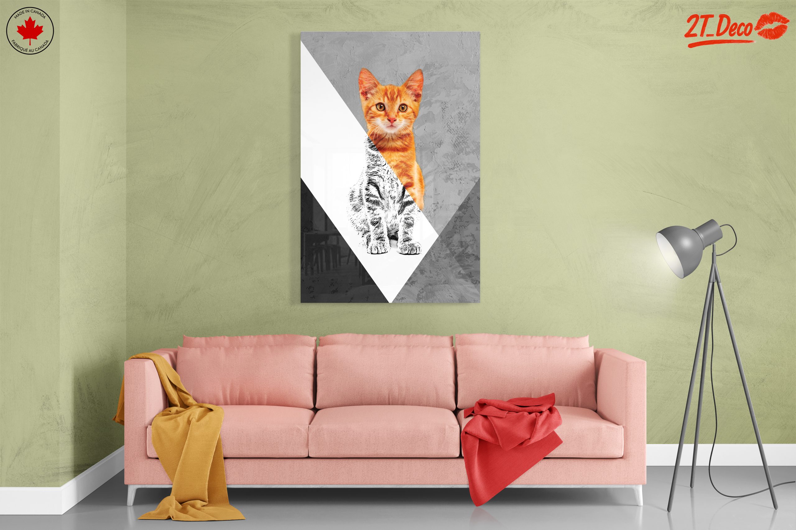Stylized Cat Artwork in Modern Design - Image 7