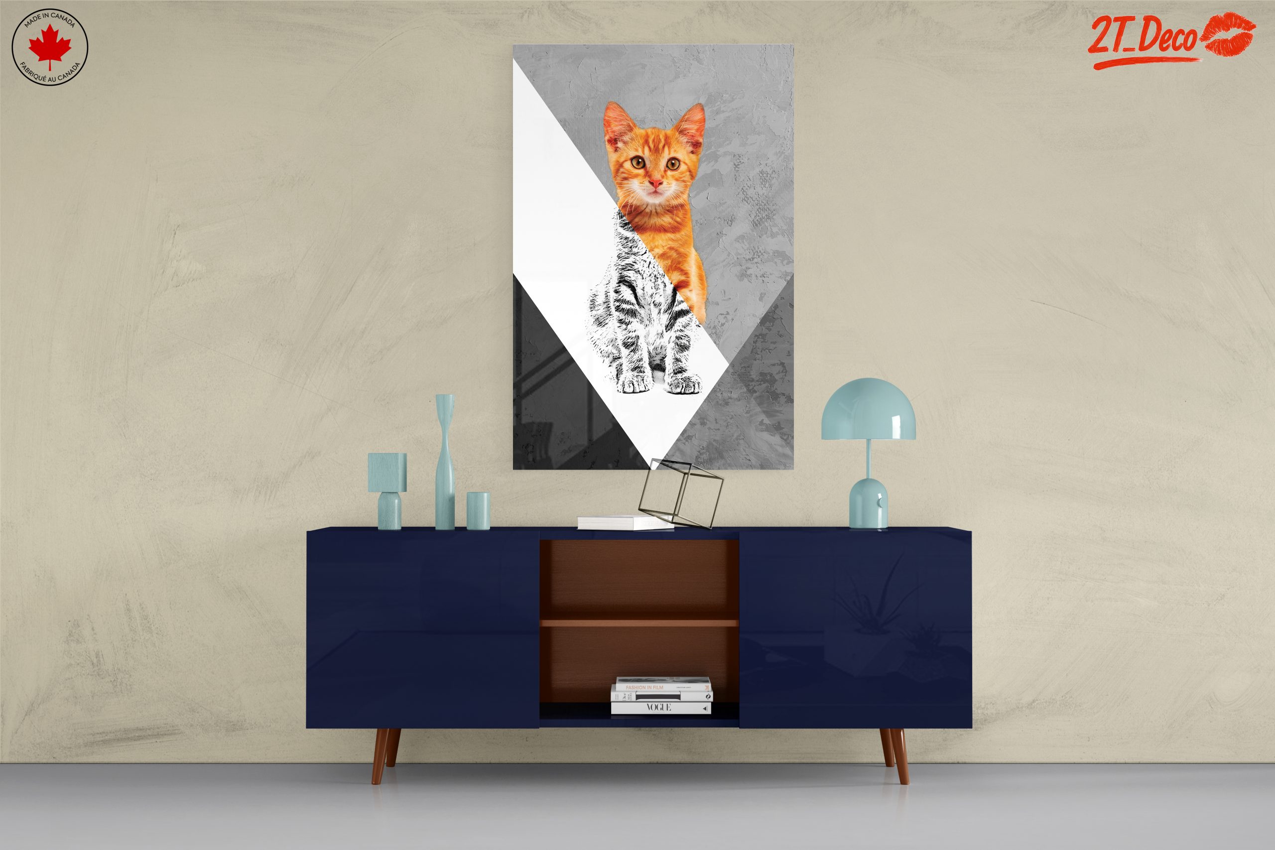 Stylized Cat Artwork in Modern Design - Image 8