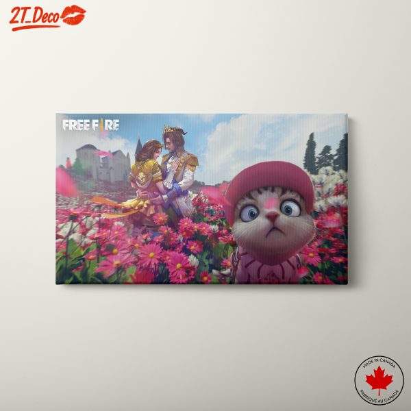 Charming Anime Couple in Flower Field