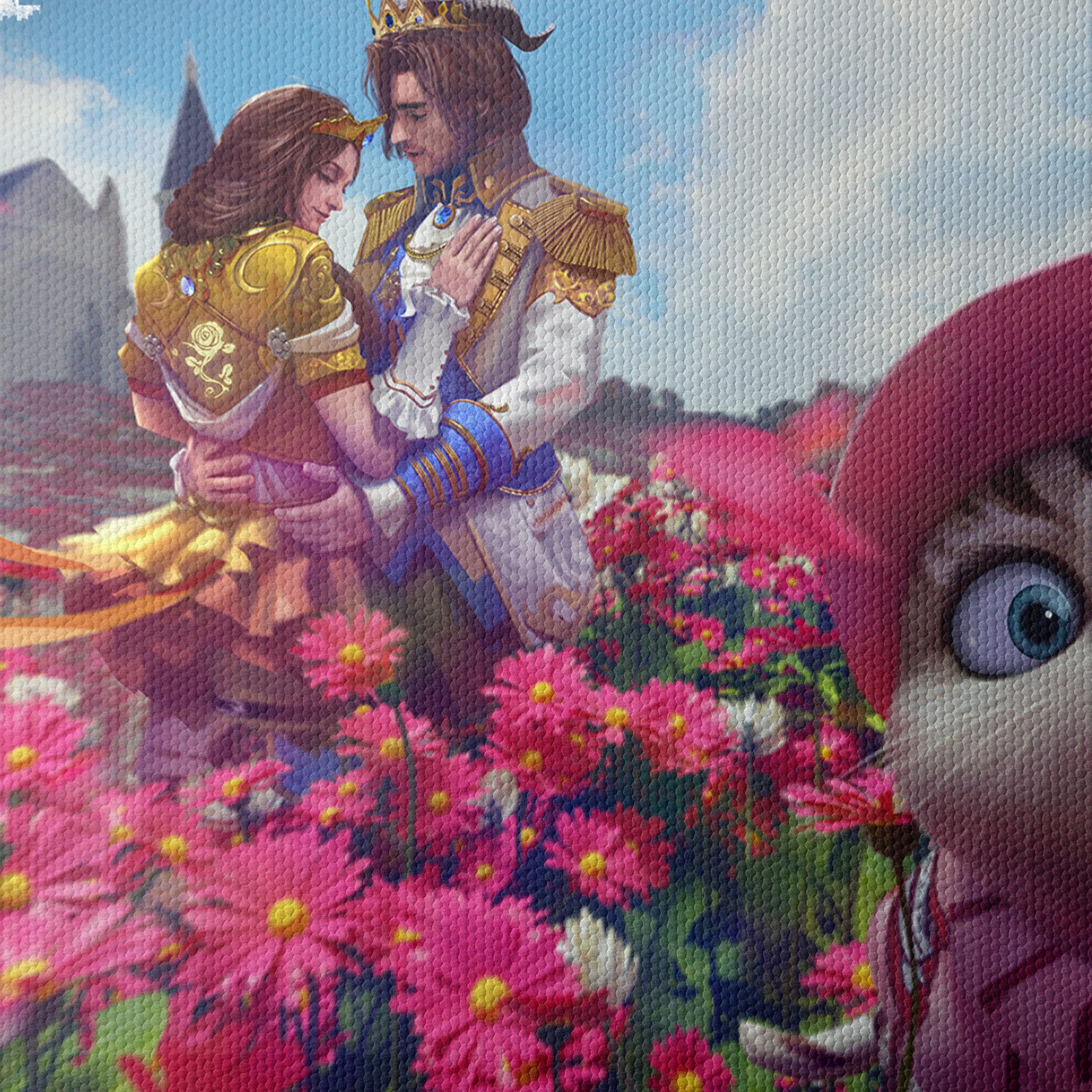 Charming Anime Couple in Flower Field - Image 4