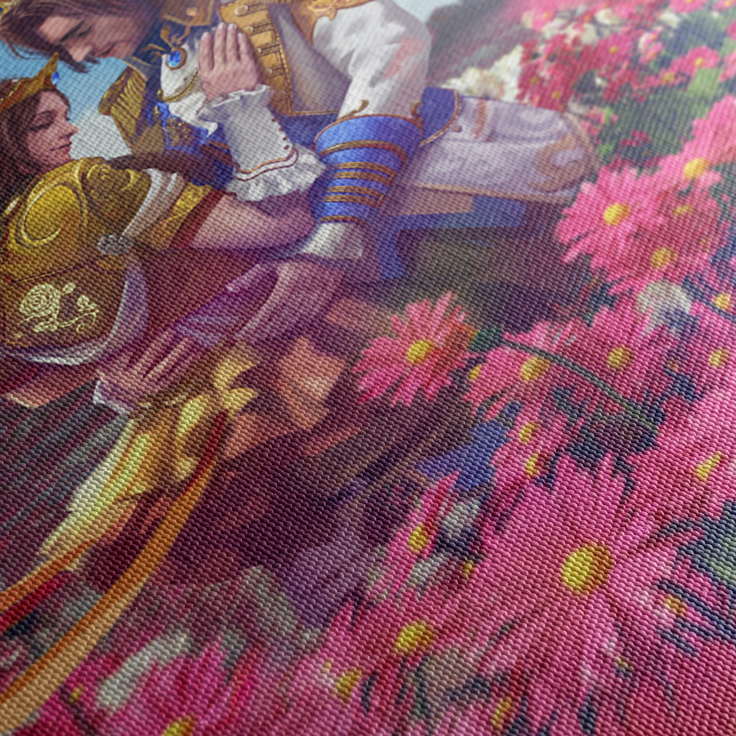 Charming Anime Couple in Flower Field - Image 5
