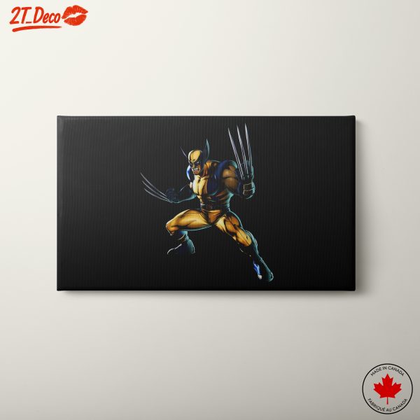 Dynamic Wolverine Graphic Art Featuring Claws