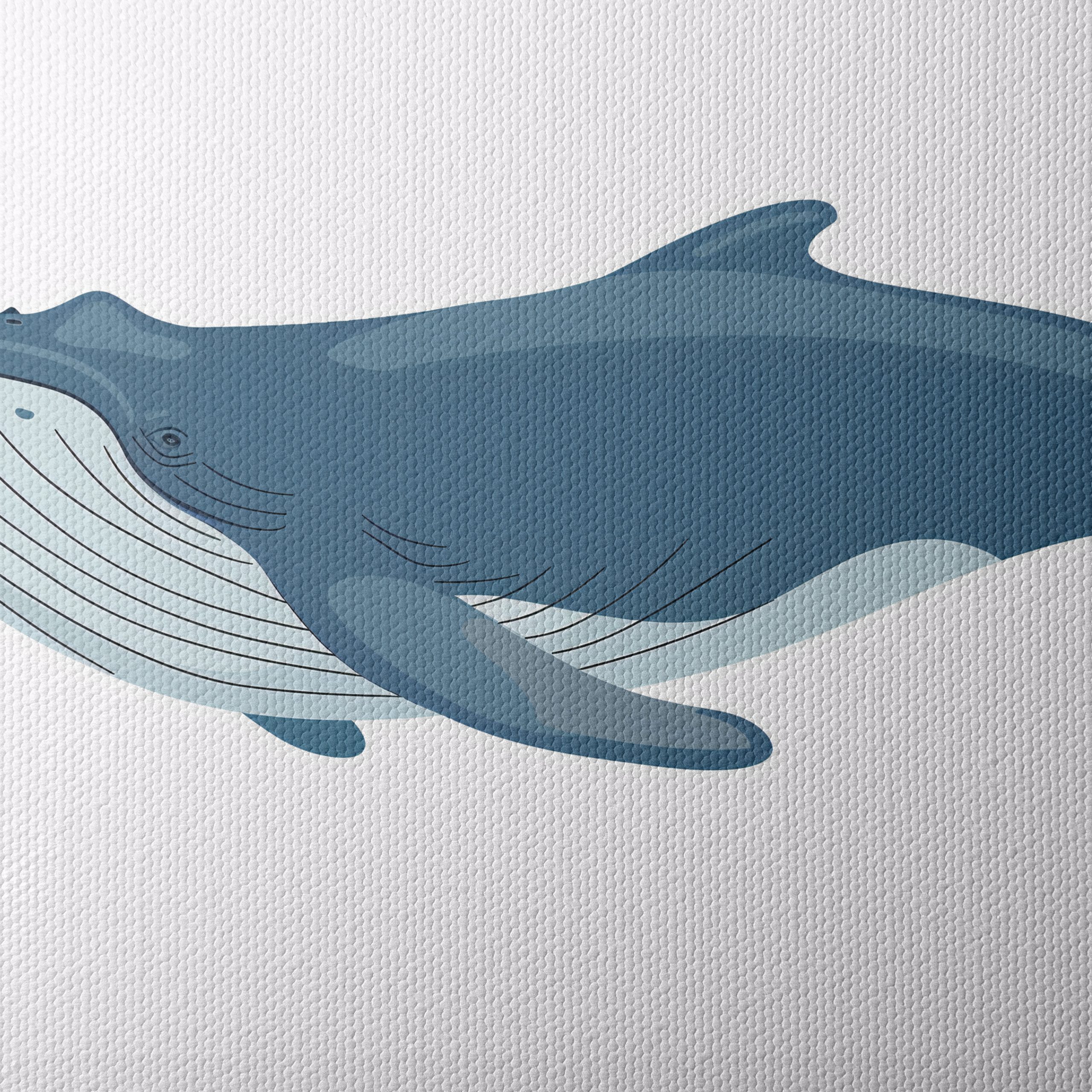 Abstract Whale Art in Ocean Blue - Image 4