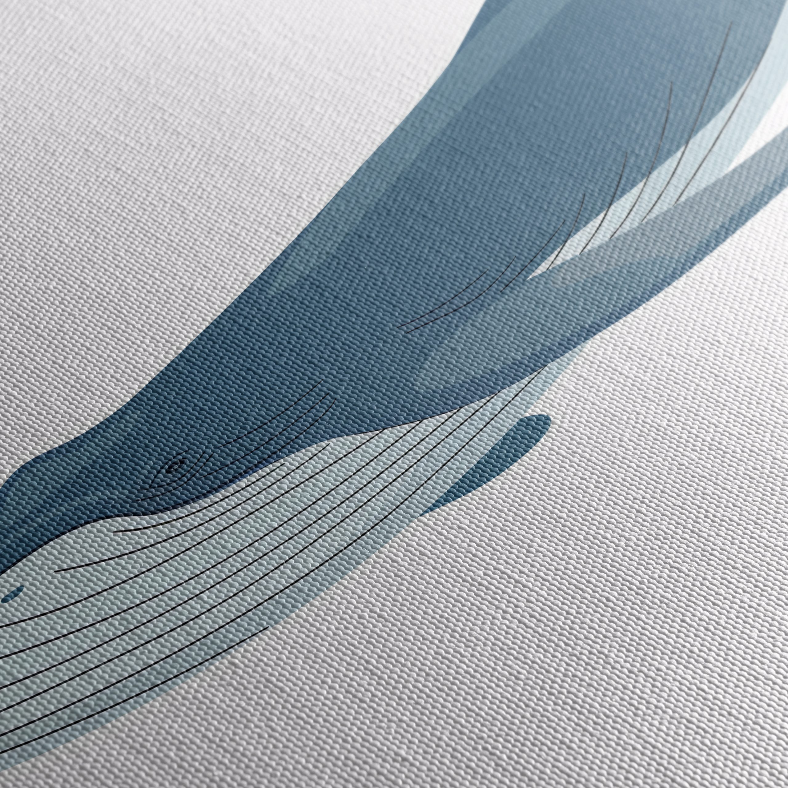 Abstract Whale Art in Ocean Blue - Image 5