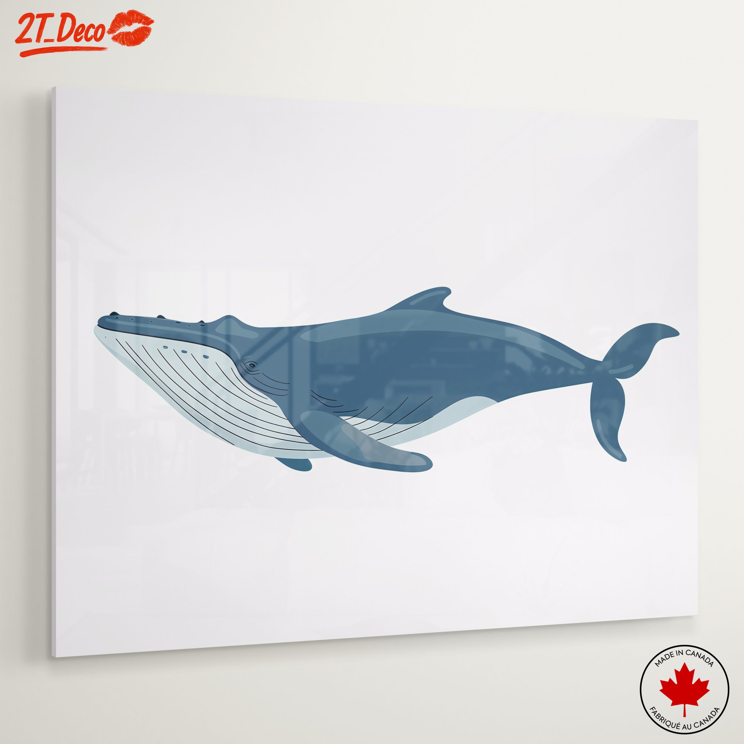 Abstract Whale Art in Ocean Blue - Image 6