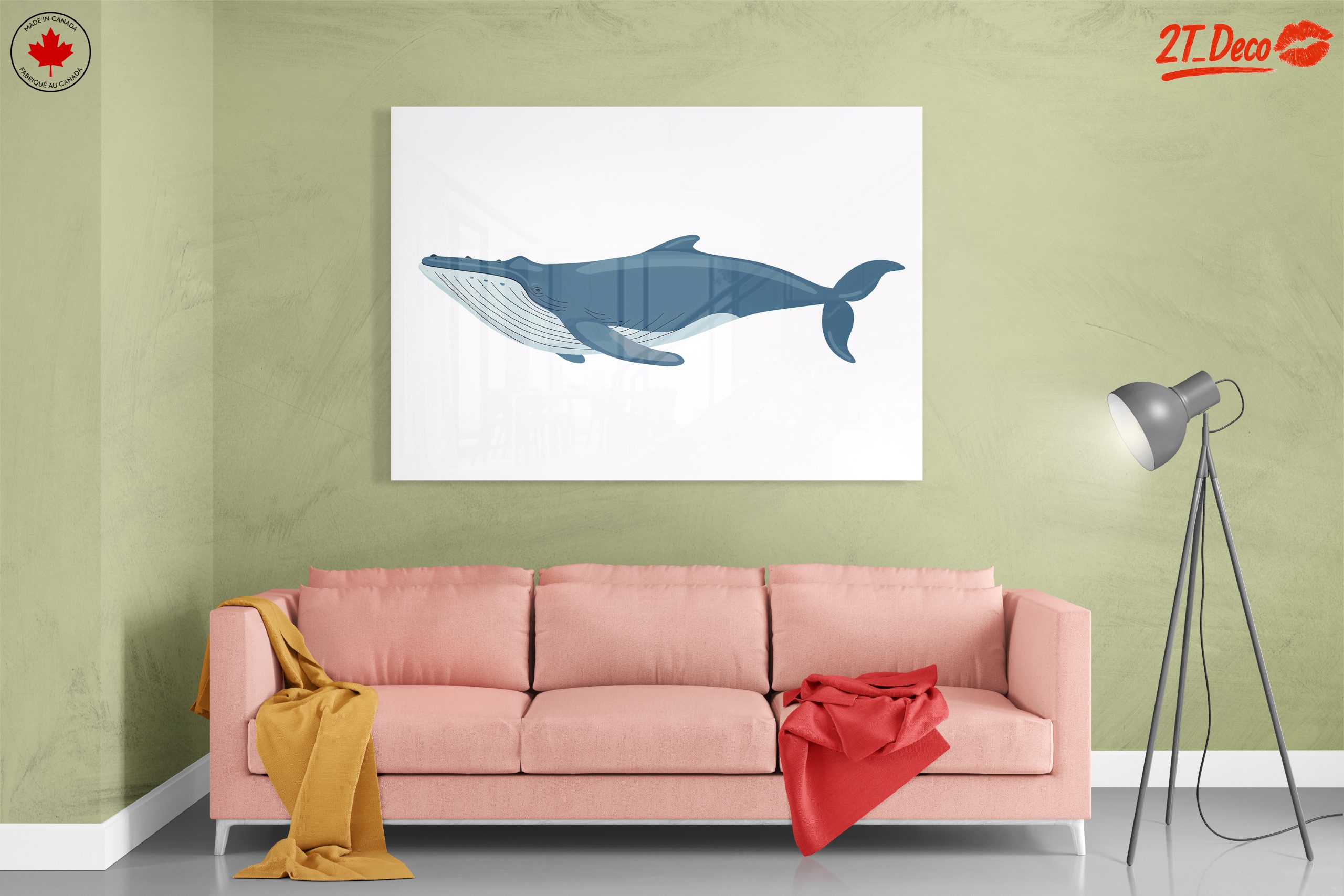 Abstract Whale Art in Ocean Blue - Image 7
