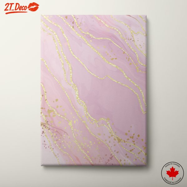 Elegant Abstract Pink And Gold Artwork