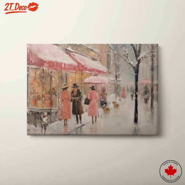 Charming Winter Urban Scene with Stylish People