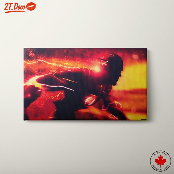 Dynamic Art of The Flash Racing Through Time