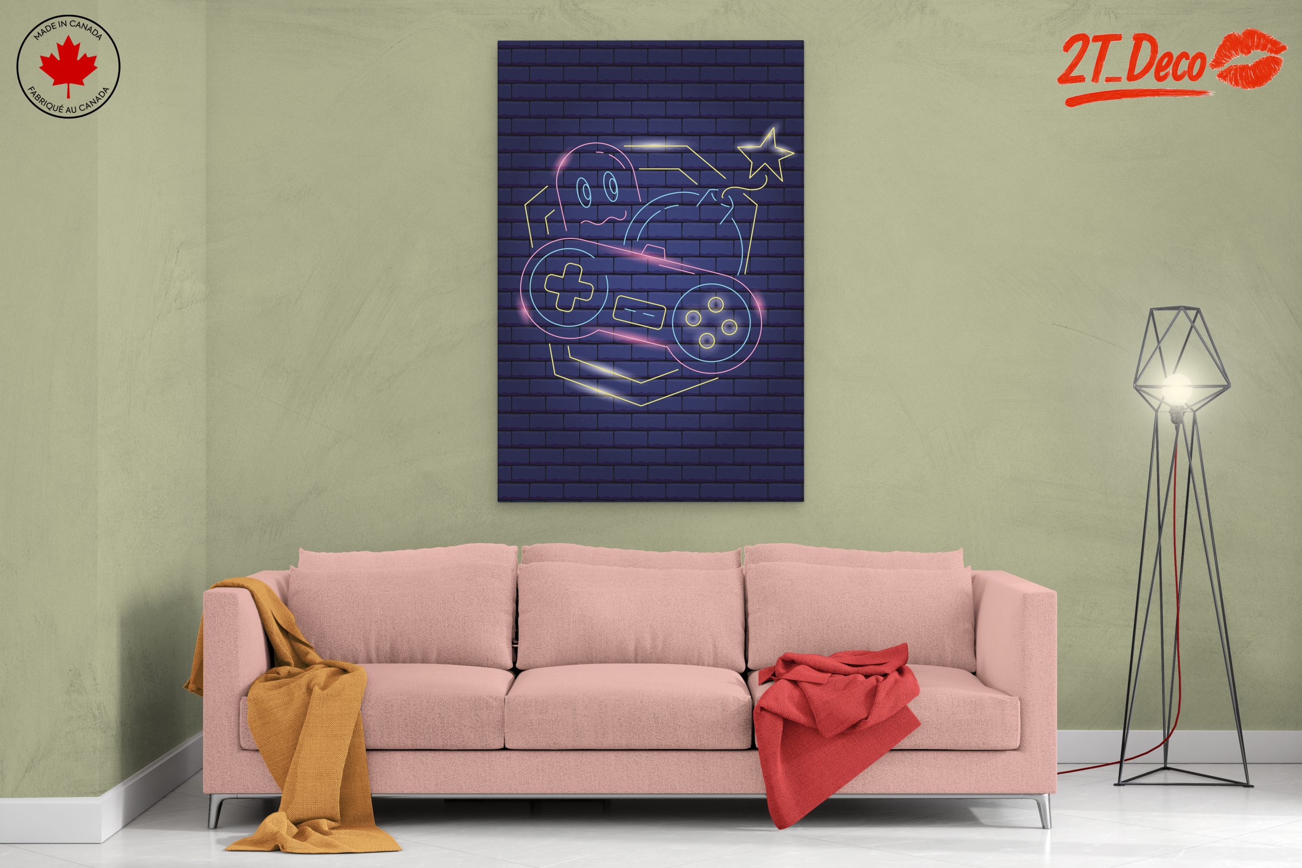 Neon Game Controller Art - Image 2