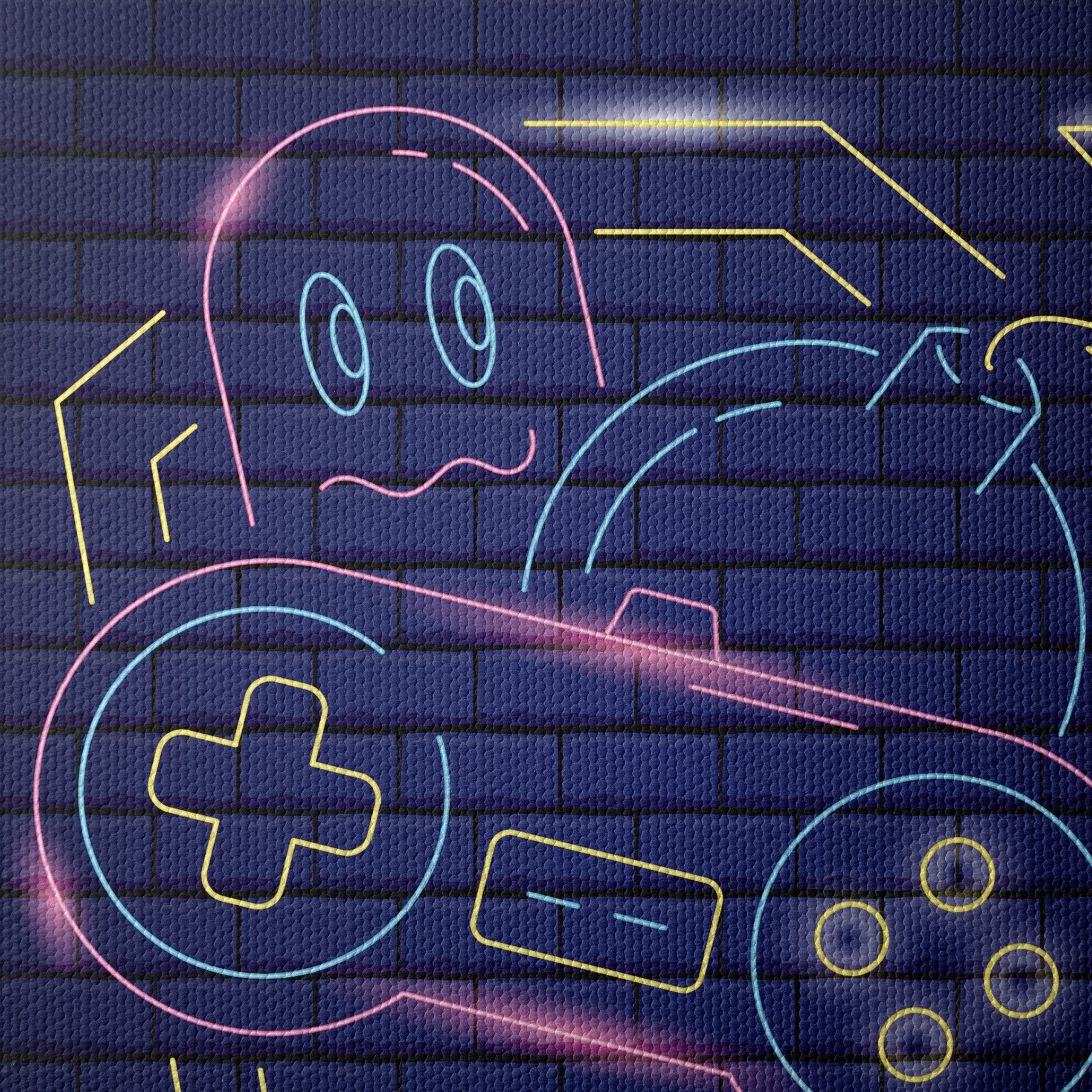 Neon Game Controller Art - Image 4