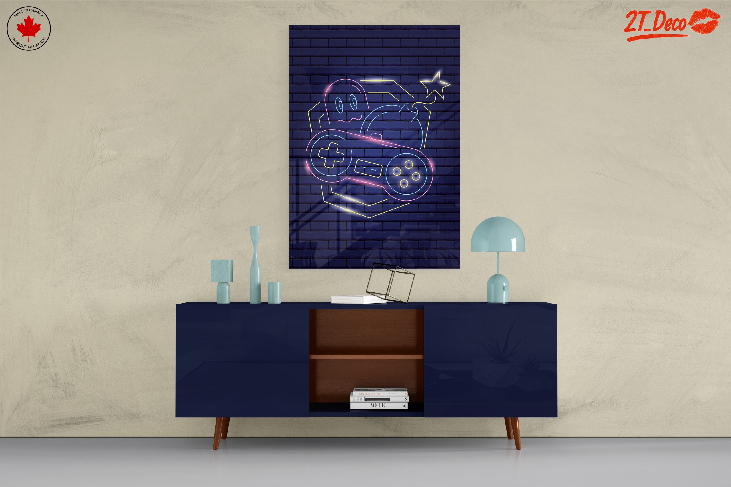 Neon Game Controller Art - Image 8