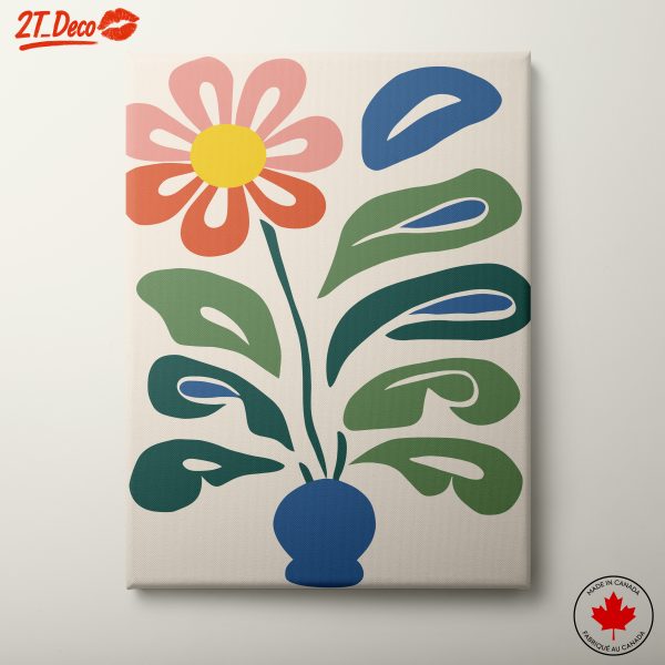 Stylized Floral and Leaf Design Art