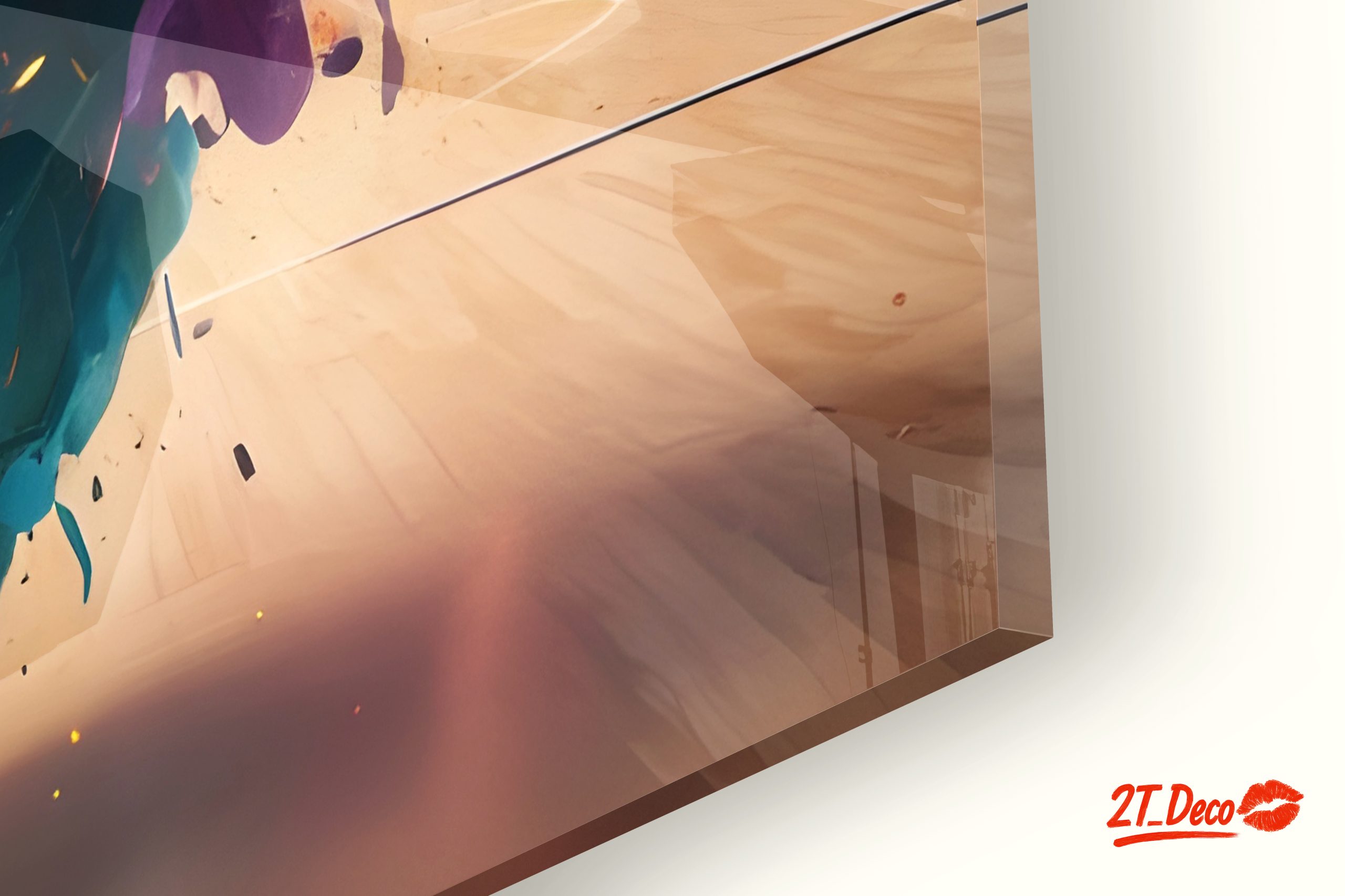 Vibrant Basketball Artwork with Splashes - Image 9