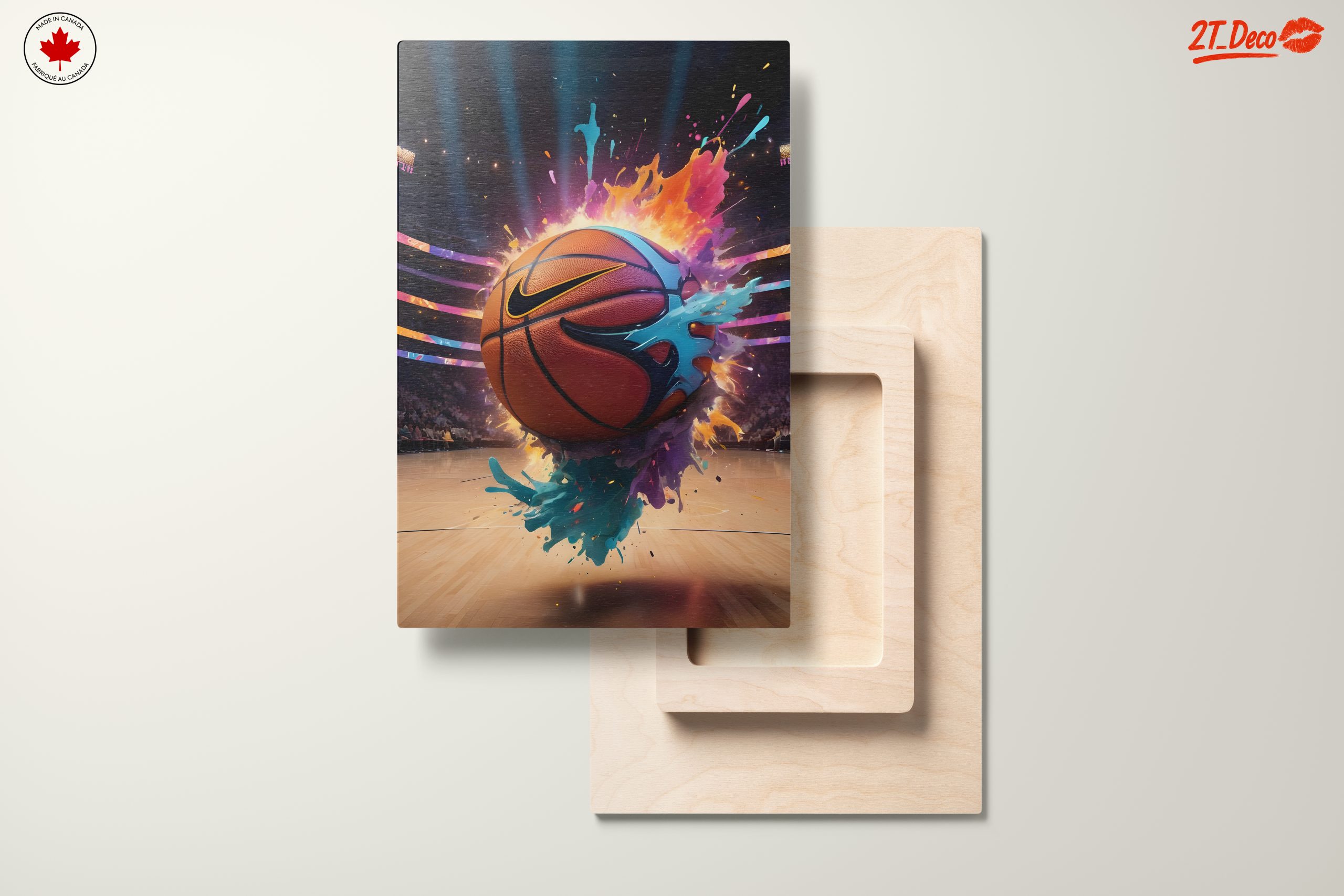 Vibrant Basketball Artwork with Splashes - Image 11