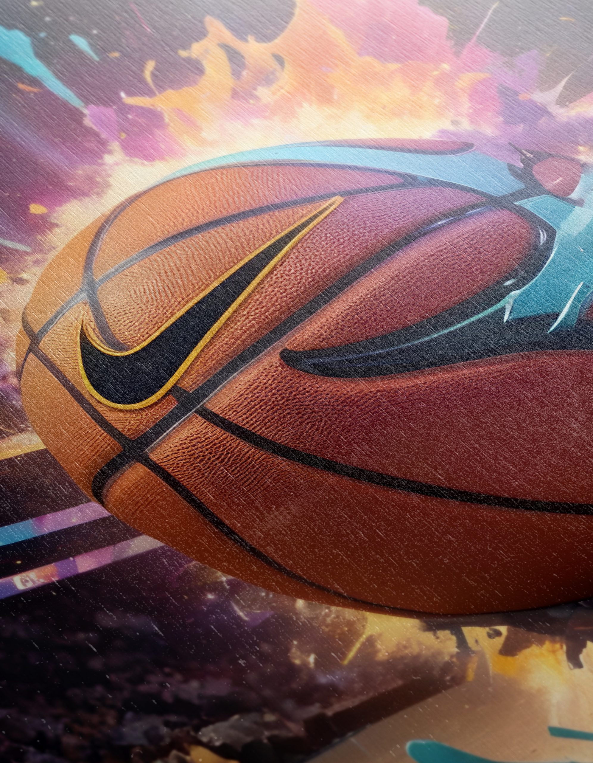 Vibrant Basketball Artwork with Splashes - Image 12