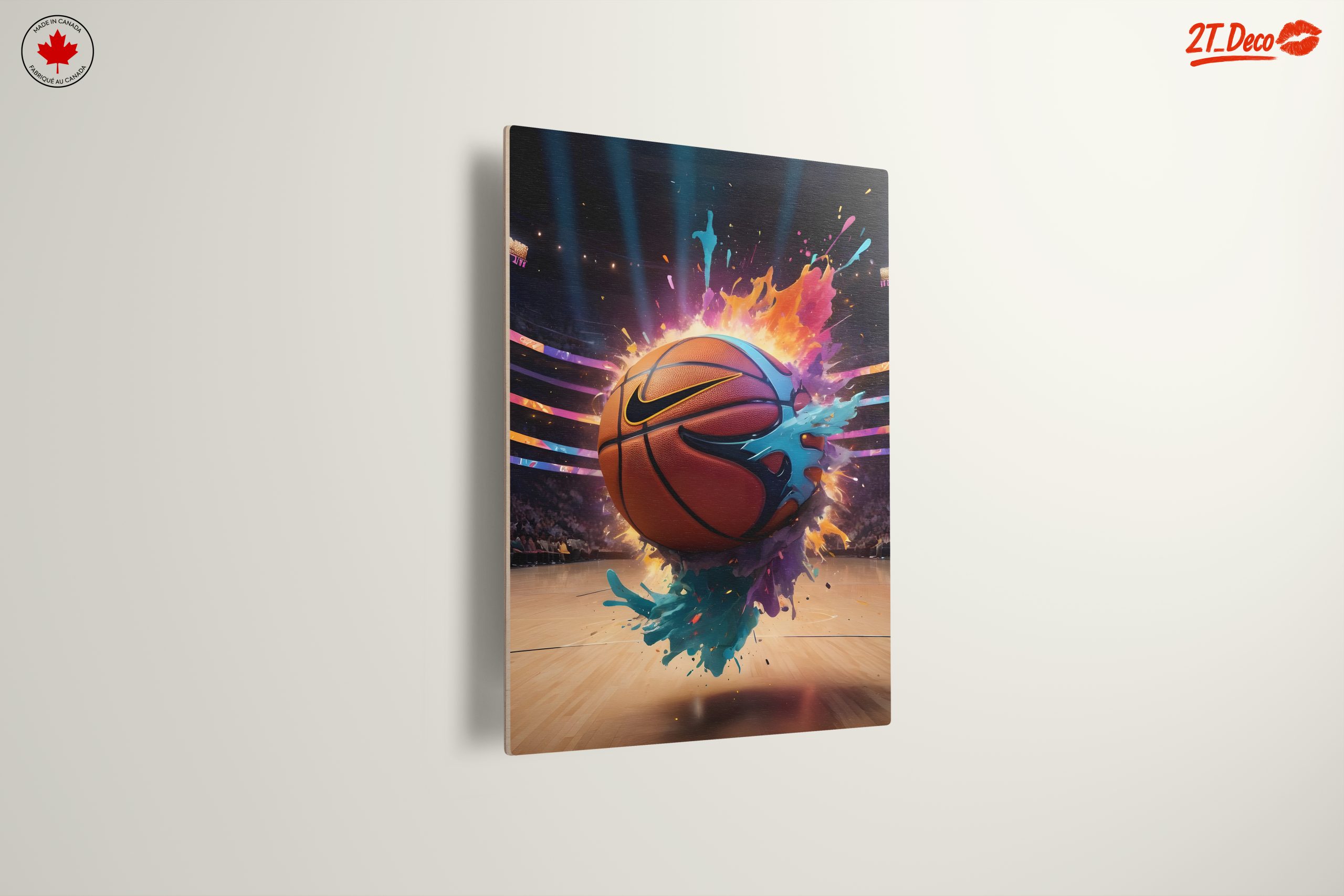 Vibrant Basketball Artwork with Splashes - Image 13