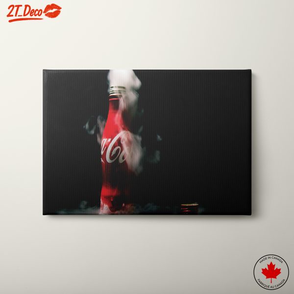 Classic Coca-Cola Bottle Art with Vapor