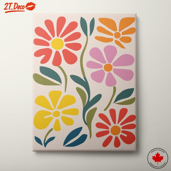 Vibrant Botanical Abstract Floral Artwork