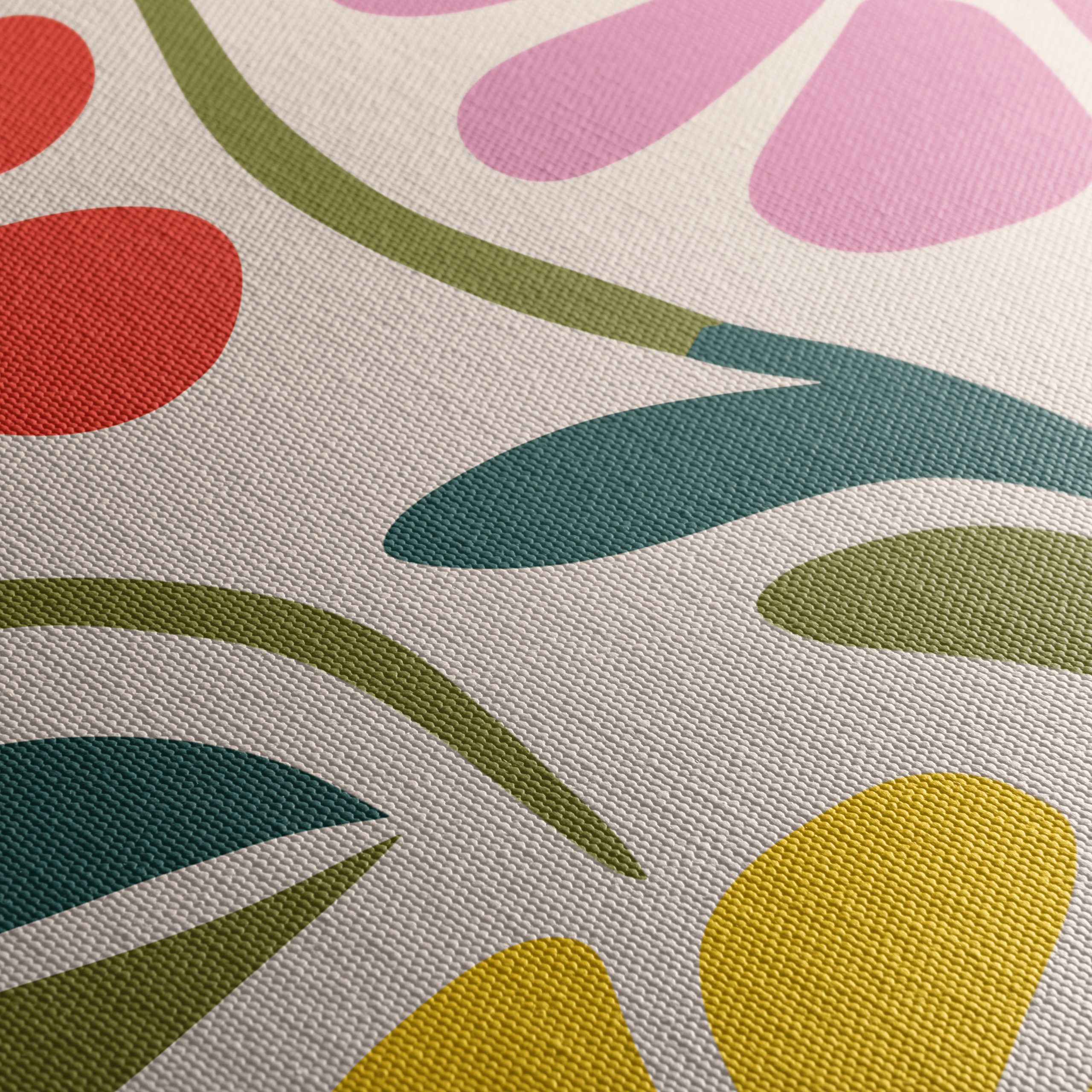 Vibrant Botanical Abstract Floral Artwork - Image 5
