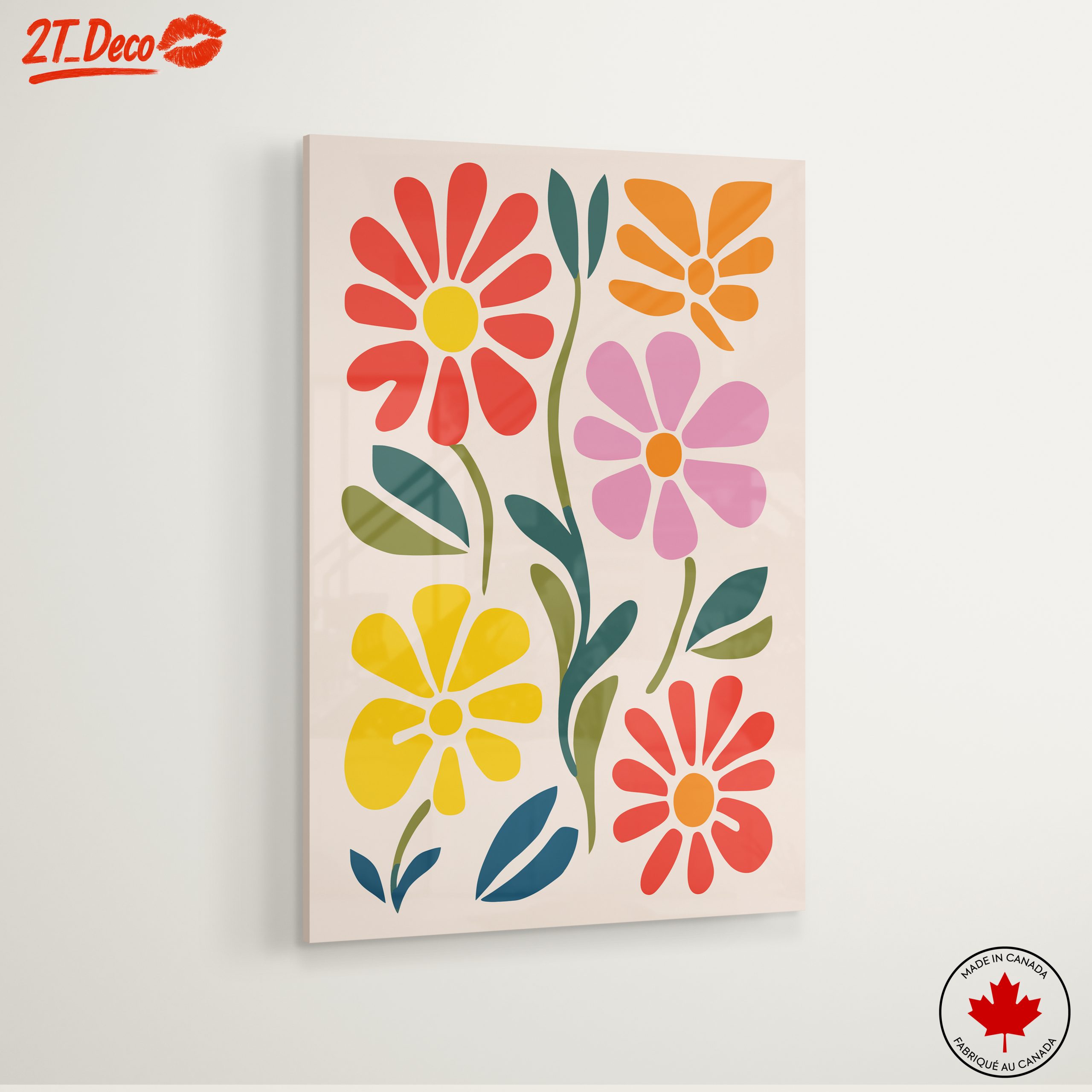 Vibrant Botanical Abstract Floral Artwork - Image 6
