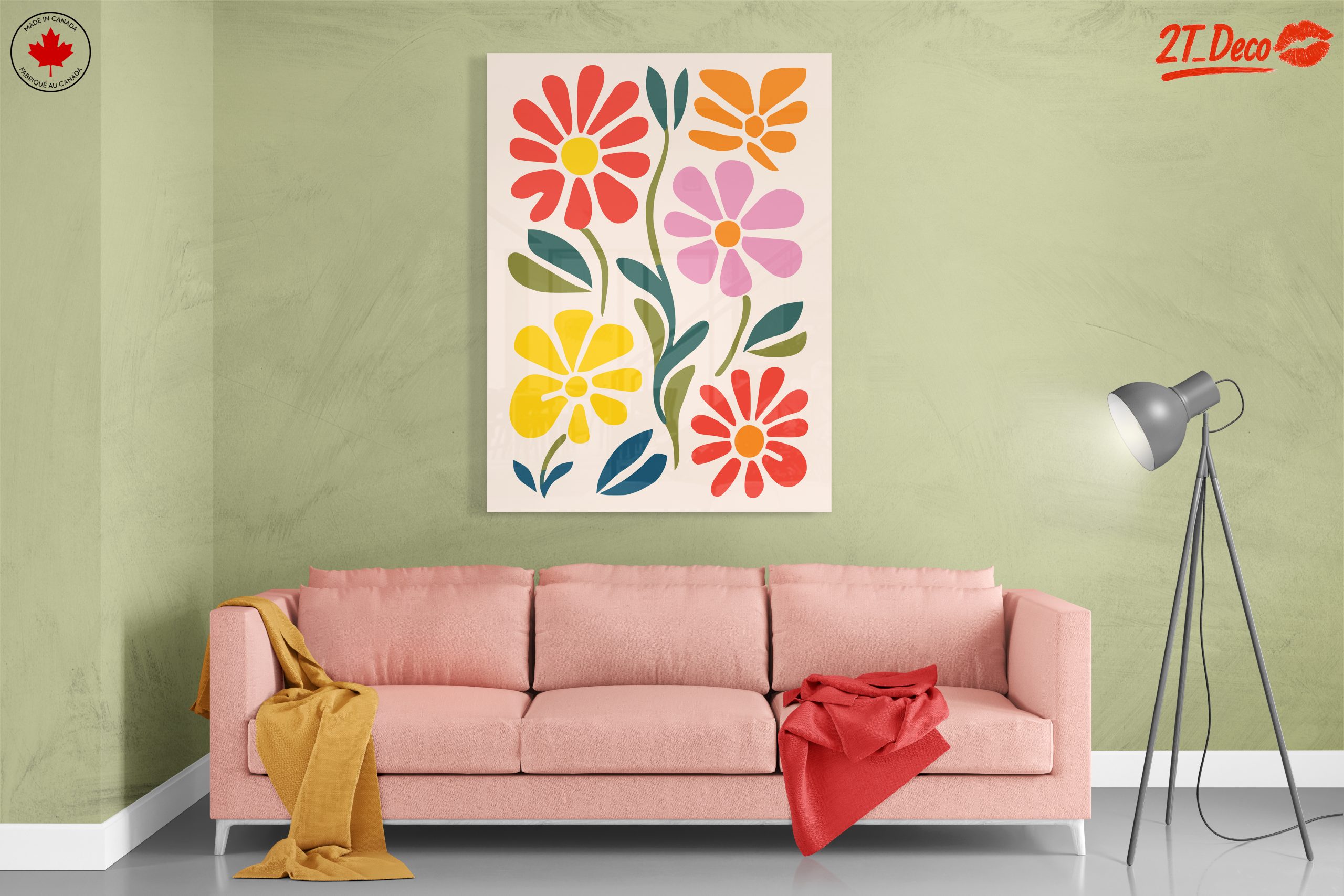 Vibrant Botanical Abstract Floral Artwork - Image 7