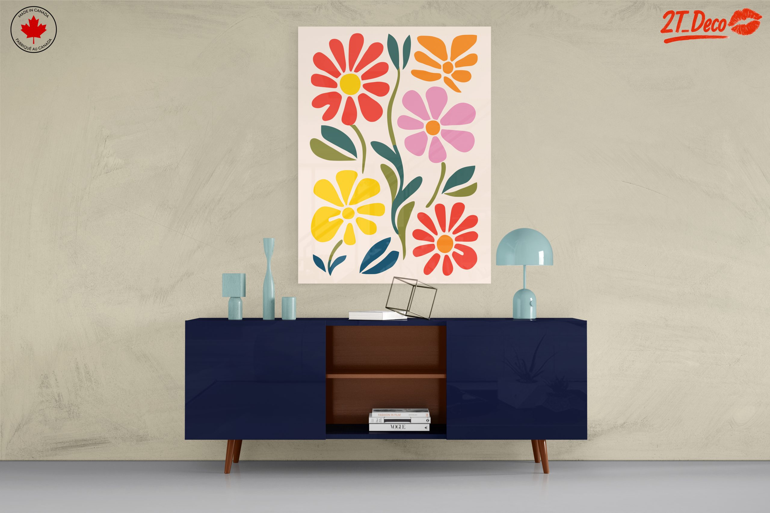 Vibrant Botanical Abstract Floral Artwork - Image 8