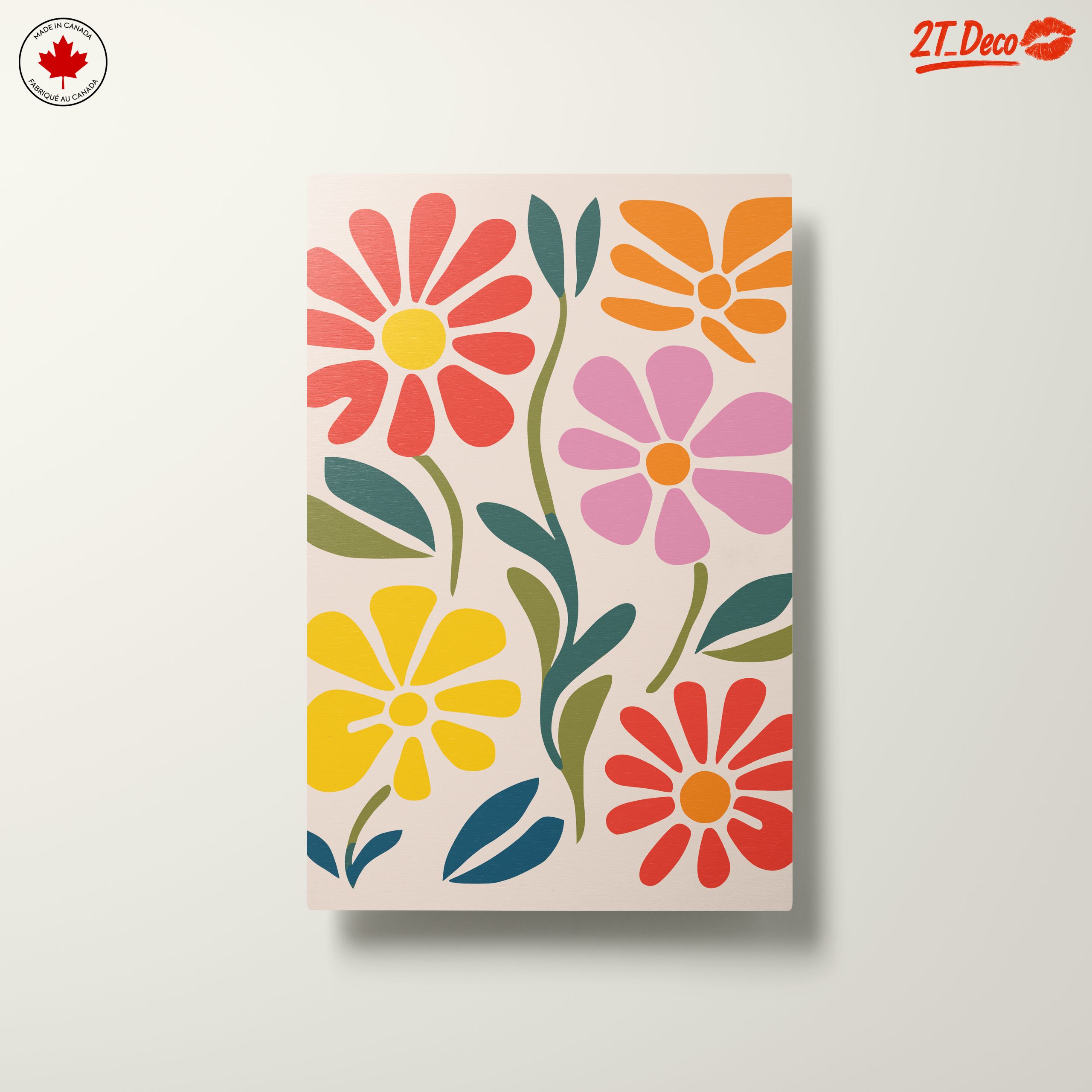 Vibrant Botanical Abstract Floral Artwork - Image 10