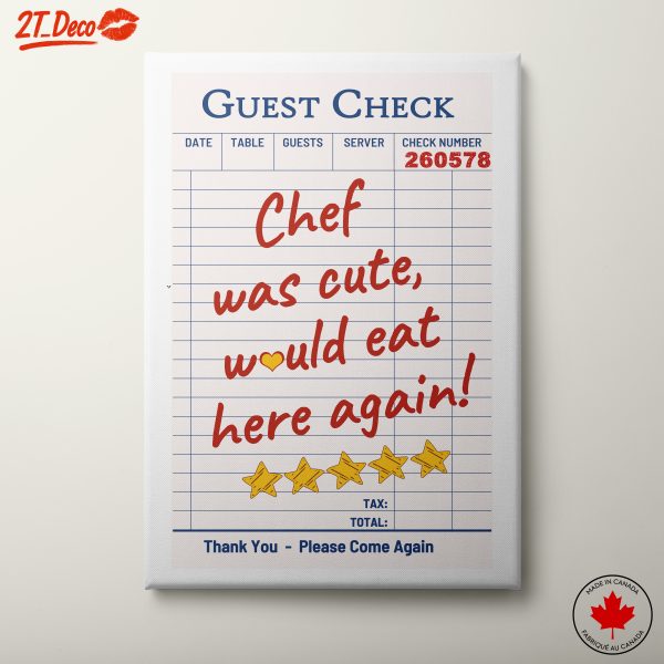 Cute Restaurant Guest Check Illustration