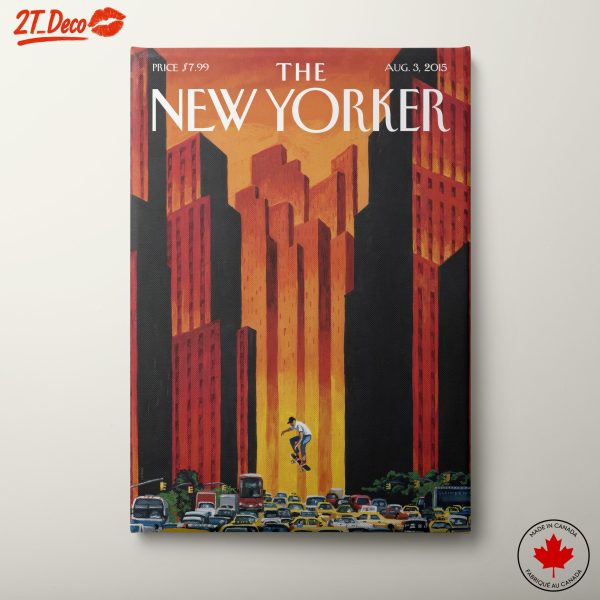 New Yorker Magazine Cover Art Featuring Skater