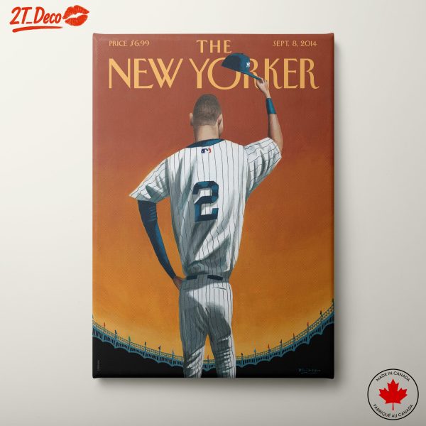 New Yorker Cover Featuring Baseball Player