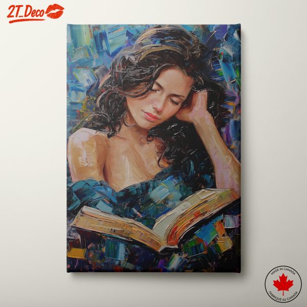 Emotive Portrait of Woman Reading