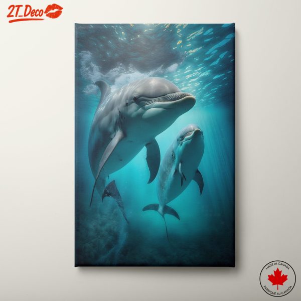Dolphins Swimming Underwater
