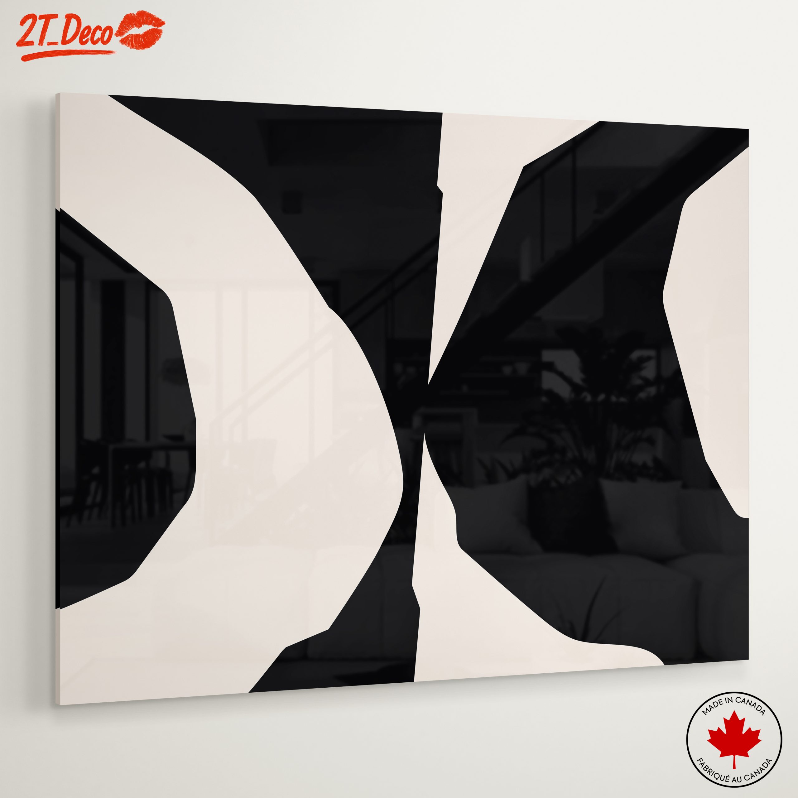 Modern Abstract Black And Beige Art - Image 6