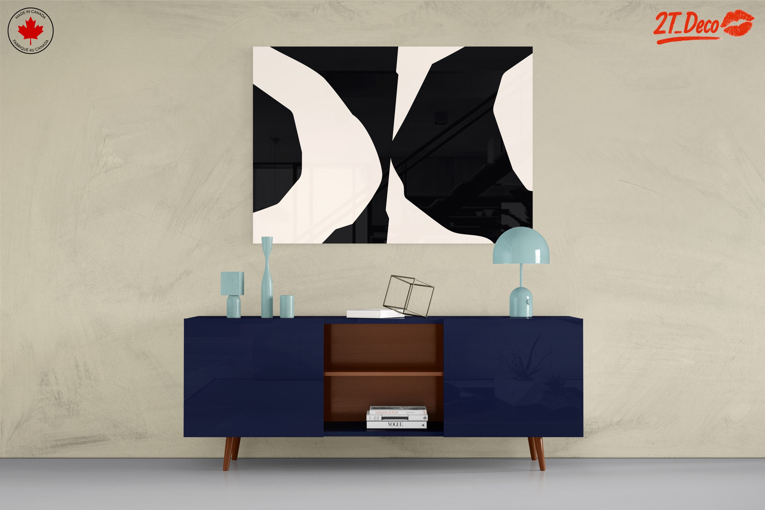 Modern Abstract Black And Beige Art - Image 8