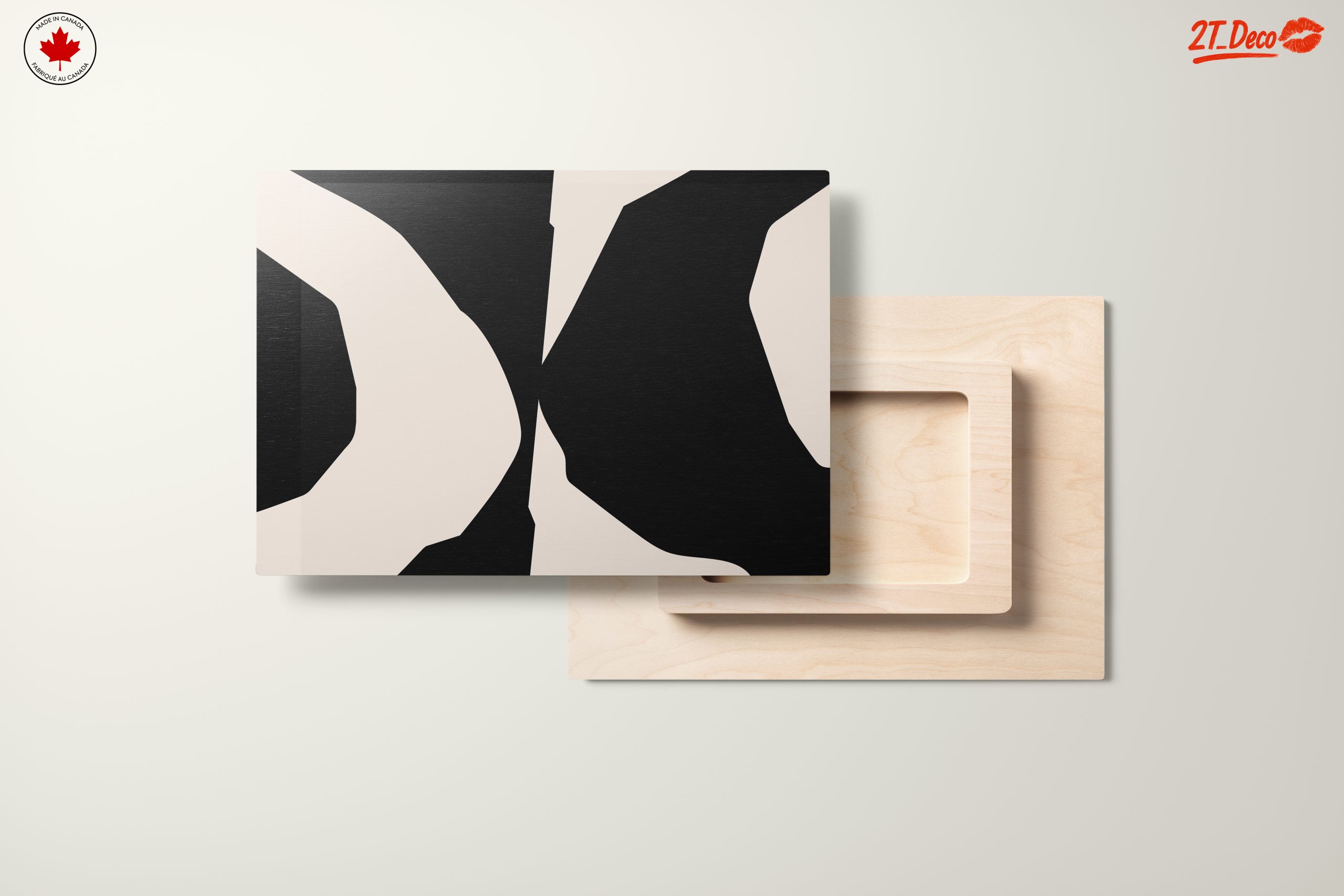 Modern Abstract Black And Beige Art - Image 11
