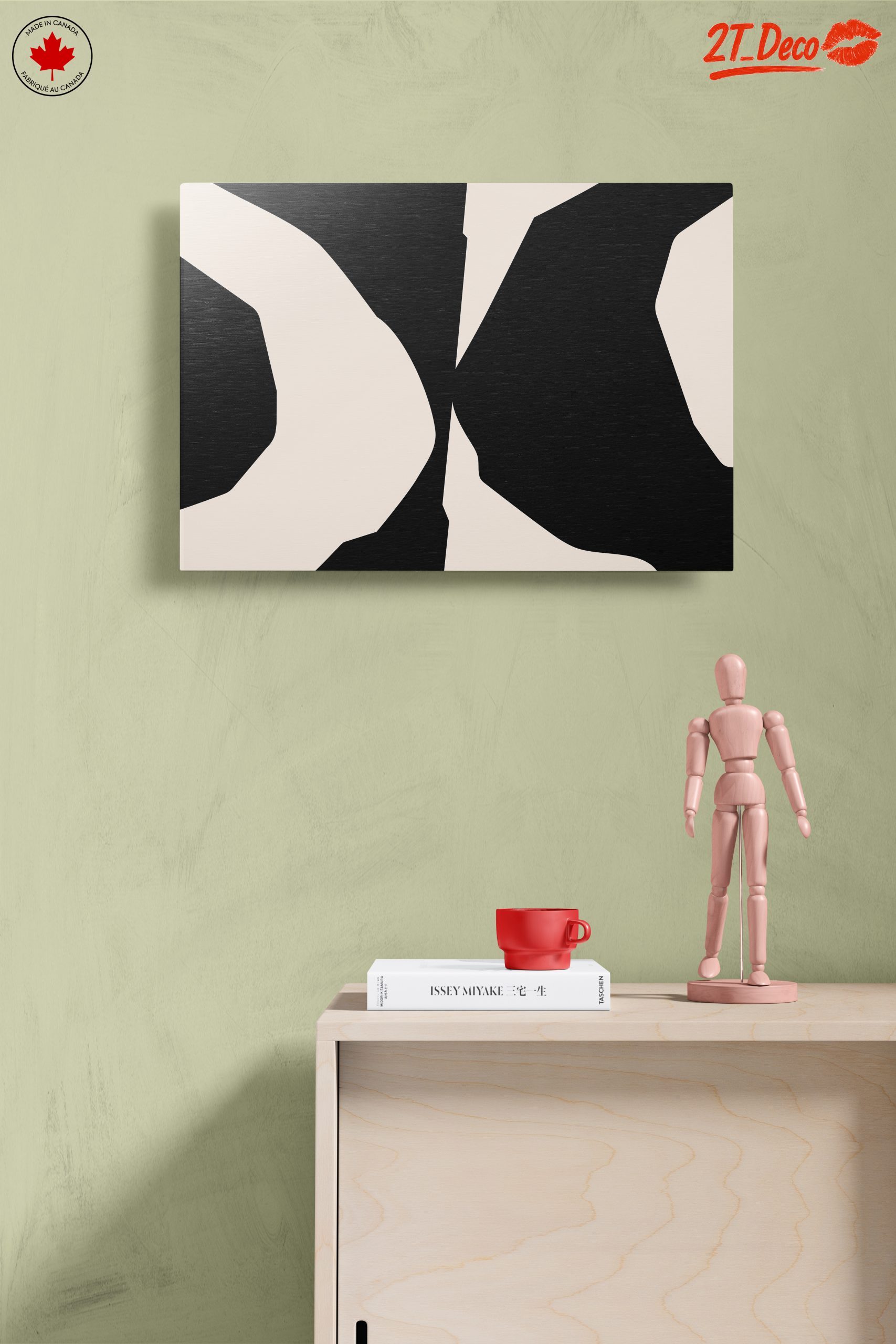 Modern Abstract Black And Beige Art - Image 14
