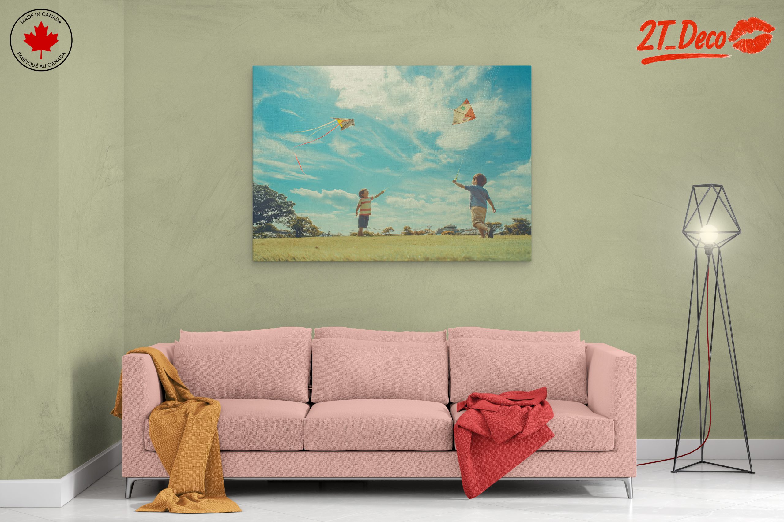 Children Flying Kites on a Bright Day - Image 2