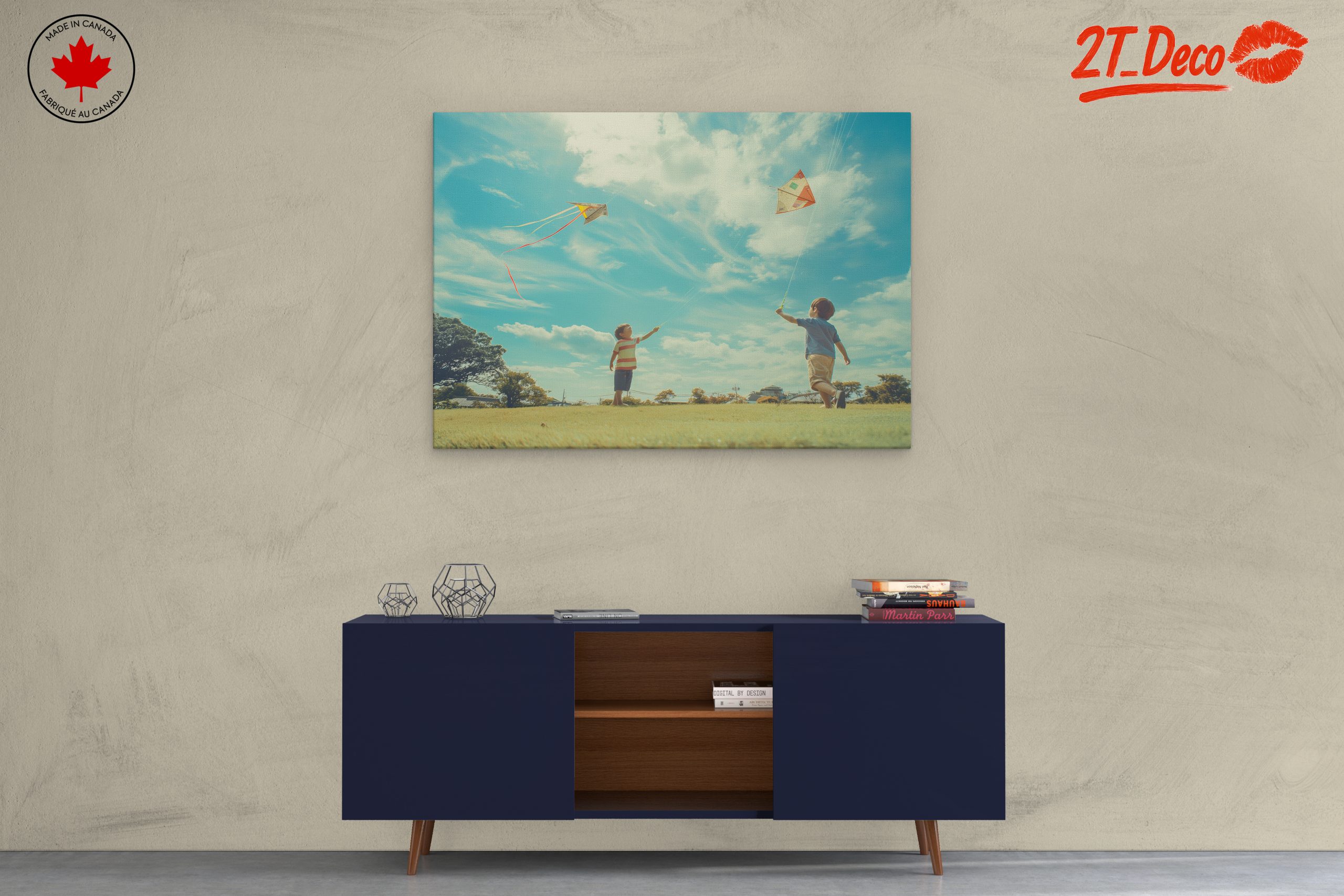 Children Flying Kites on a Bright Day - Image 3