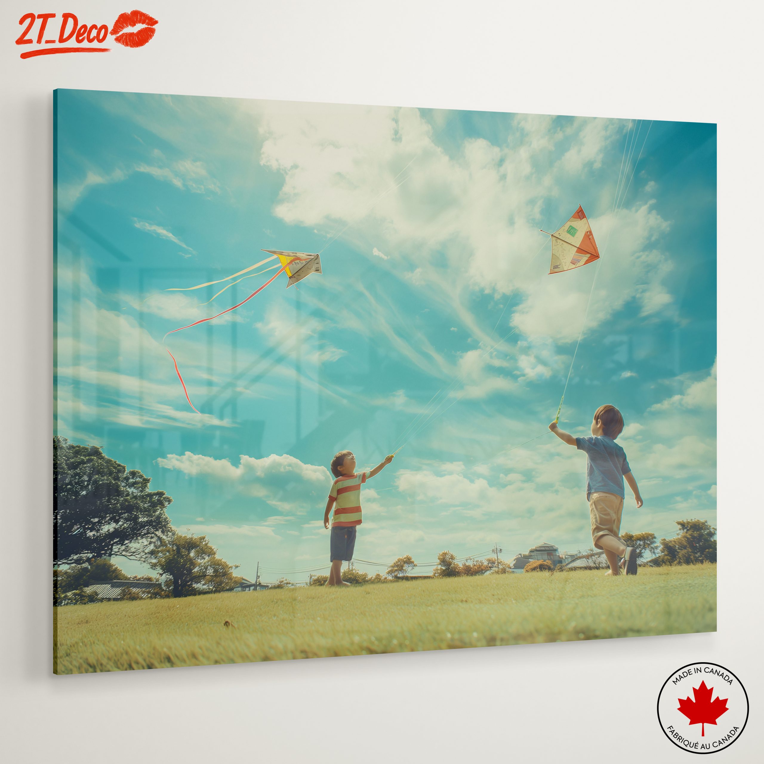 Children Flying Kites on a Bright Day - Image 6