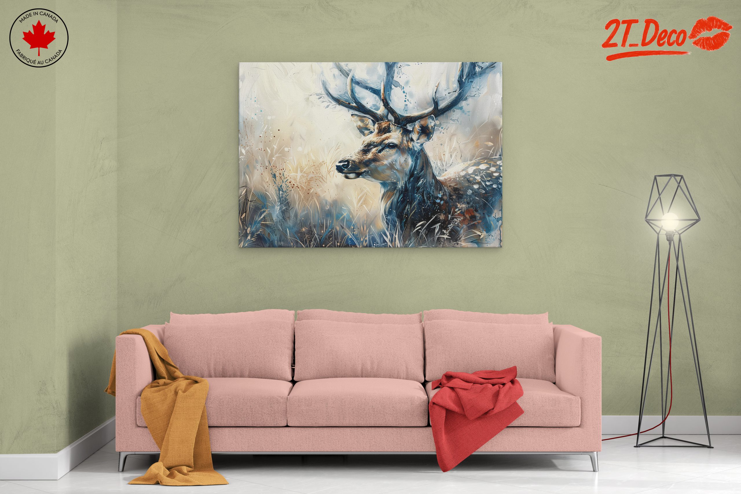 Majestic Deer in Artistic Style - Image 2