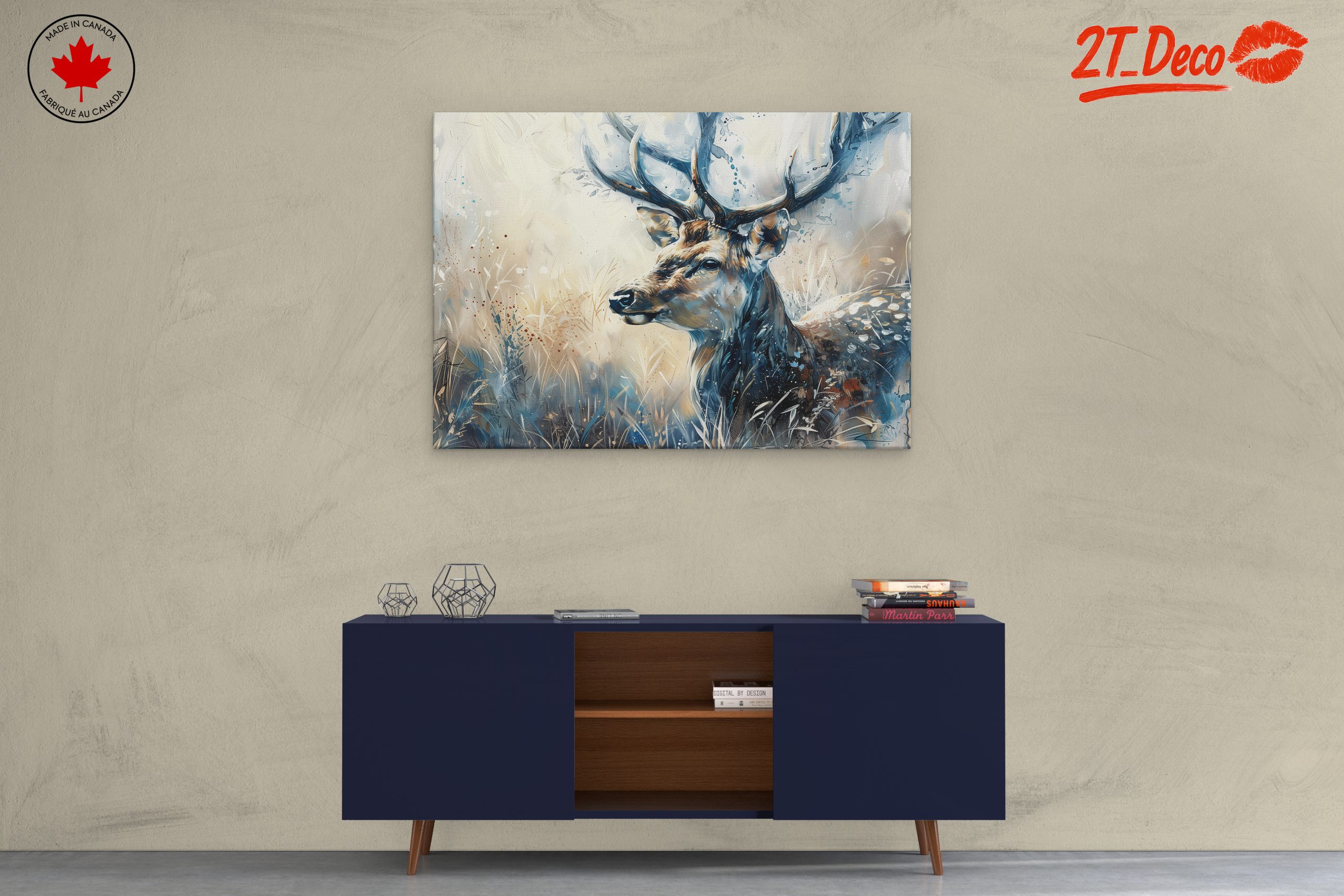 Majestic Deer in Artistic Style - Image 3