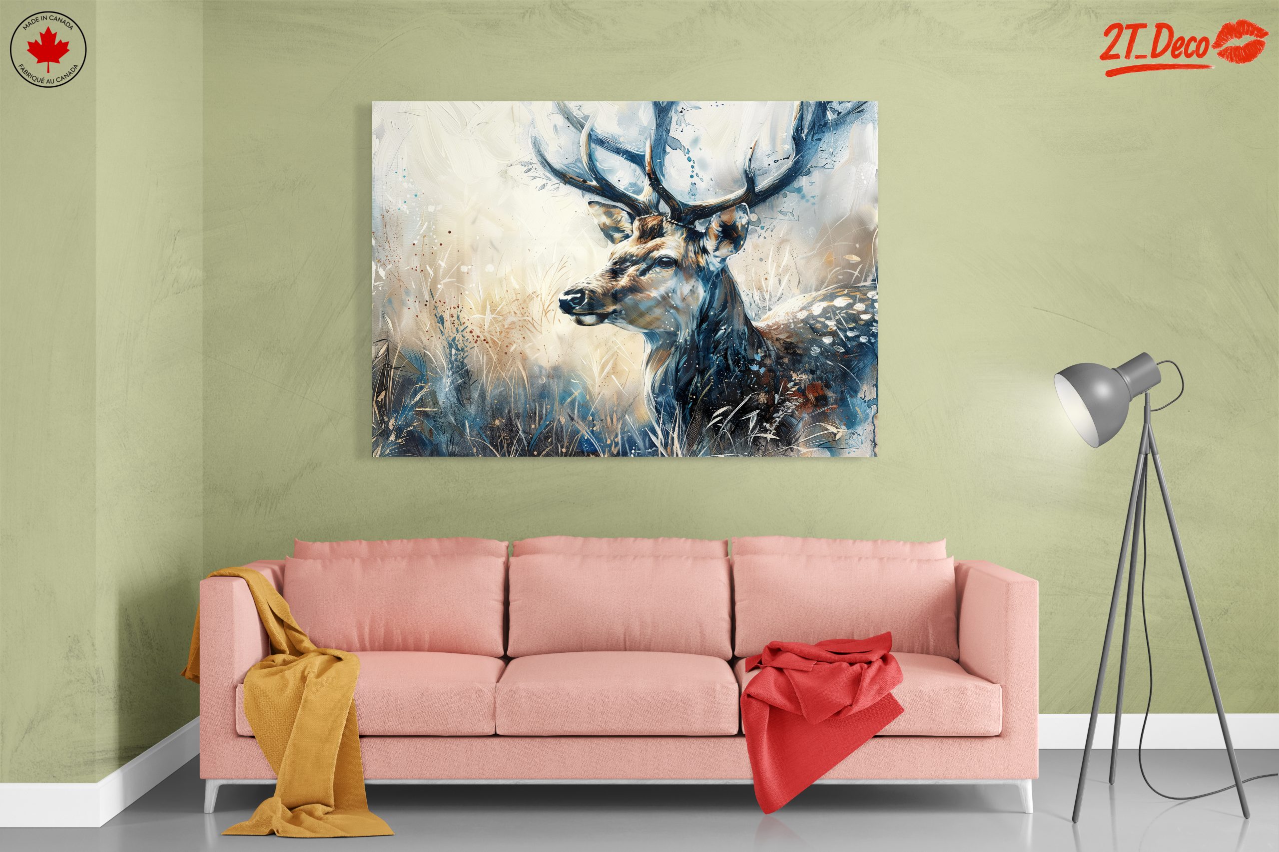 Majestic Deer in Artistic Style - Image 7