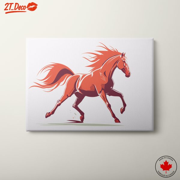 Stylized Red Horse Art